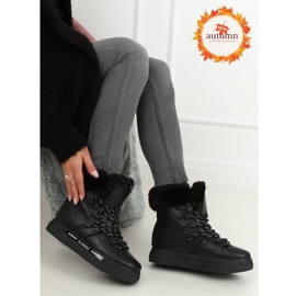 Bottes de neige noires à isolation épaisse BK903 Black le noir 1
