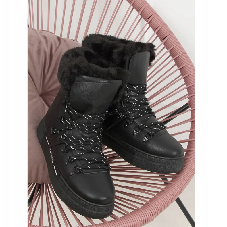 Bottes de neige noires à isolation épaisse BK903 Black 2