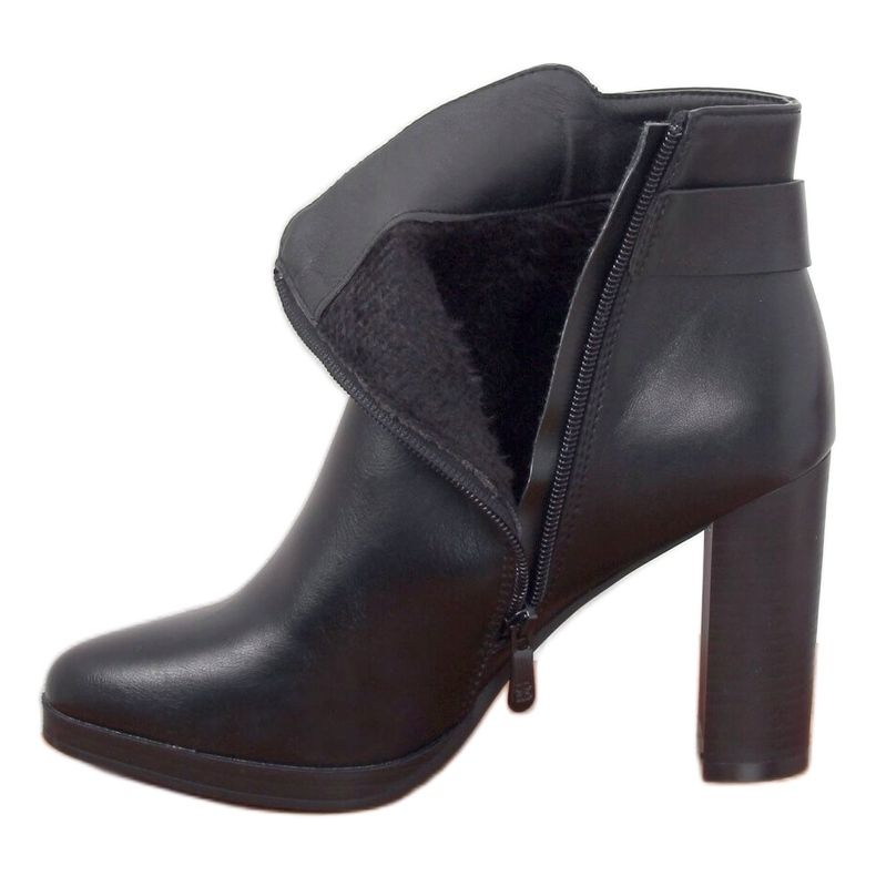 Bottines noires à talons BM-9093 Noir 1