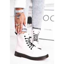 EVE Bottines Femme Bottines Laquées Glany Blanc Marita 1