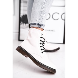 EVE Bottines Femme Bottines Laquées Glany Blanc Marita 2