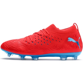 Chaussures de foot Puma Future 19.2 Netfit Fg Ag 105536 01 multicolore rouge 1