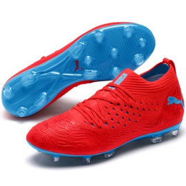 Chaussures de foot Puma Future 19.2 Netfit Fg Ag 105536 01 multicolore rouge 4