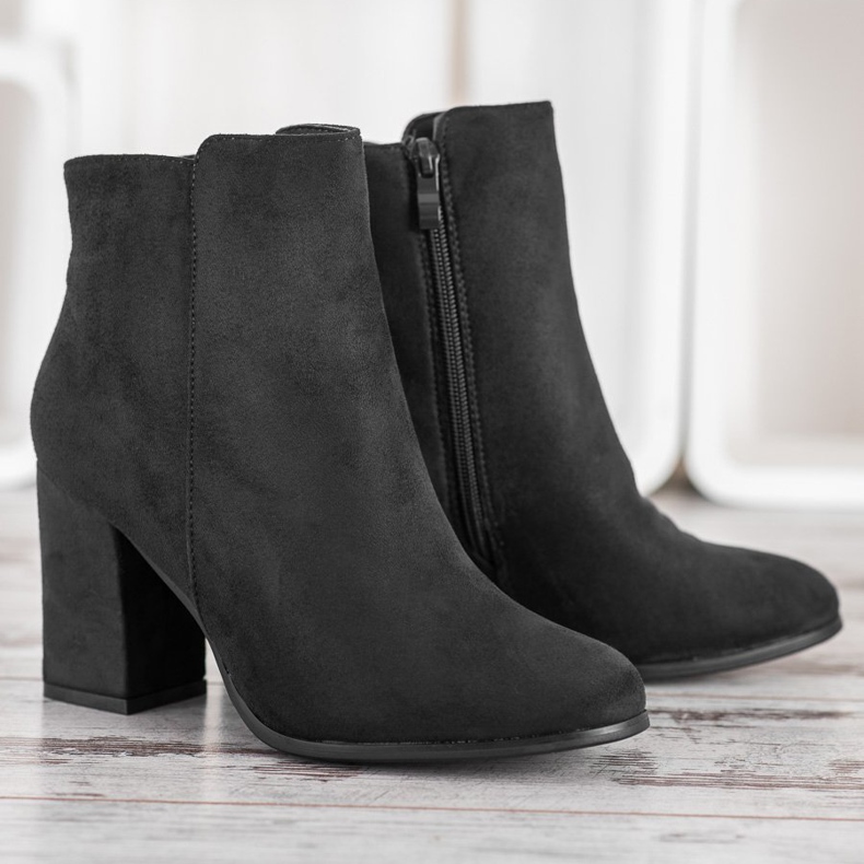 SHELOVET Bottines noires sur un poteau le noir 2