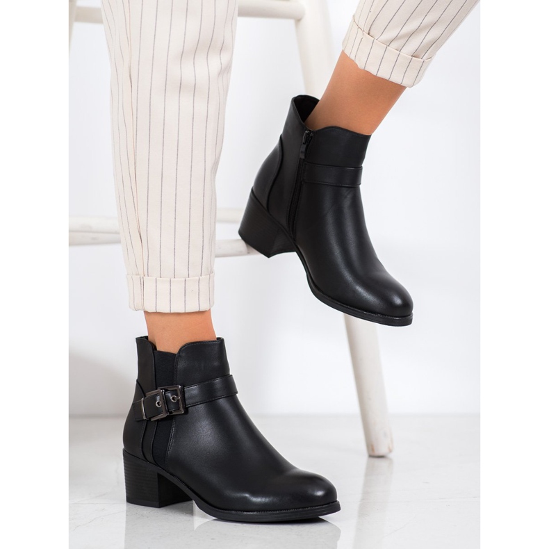 SHELOVET Bottes noires classiques 1