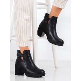 Weide Bottines à enfiler avec boucle le noir 1