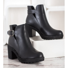 Weide Bottines à enfiler avec boucle le noir 3