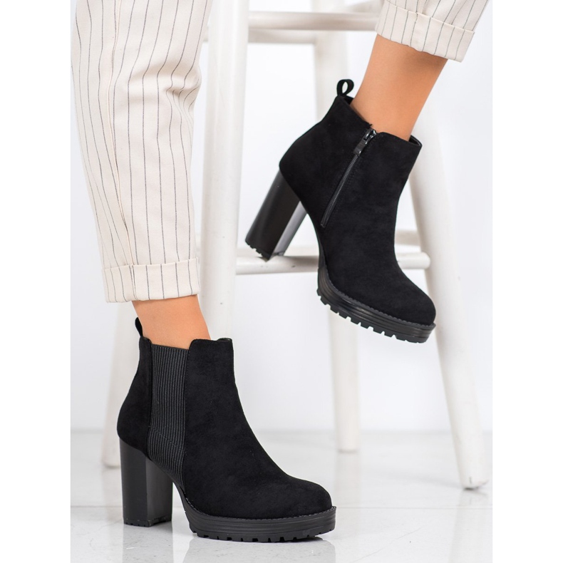 Small Swan Bottes sur la plate-forme noir 2