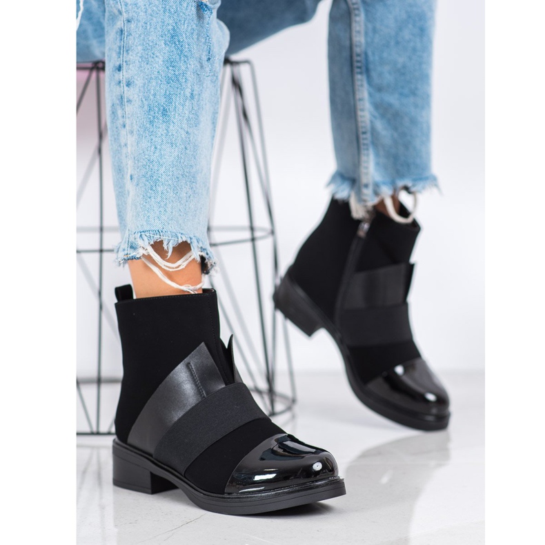 ENPLUS Bottines à la mode noires 1