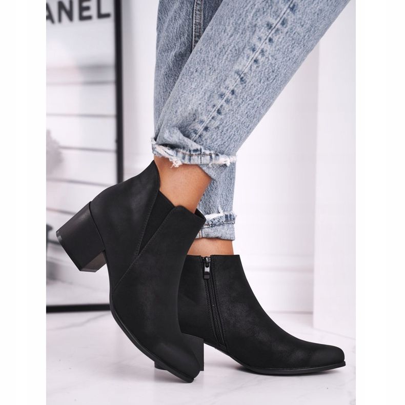 Bottes Femme Sergio Leone Jodhpur bottes Eco Nubuck Noir BT621 le noir 2