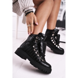 BUGO Bottines plates femme à languette Noir Passa 1