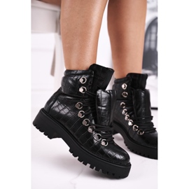 BUGO Bottines plates femme à languette Noir Passa 2