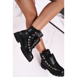 BUGO Bottines plates femme à languette Noir Passa le noir 5