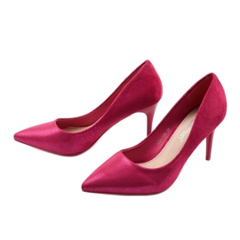 Escarpins Raspberry sur un talon LEI-135 rouge 2