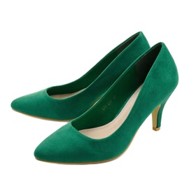 Escarpins classiques verts en daim X8053 3