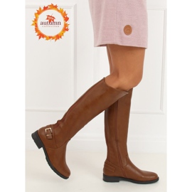 Bottines femme camel H9208 Camel brun 1