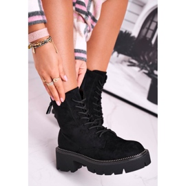 PS1 Bottines Femme Daim Noir Malawi le noir 4