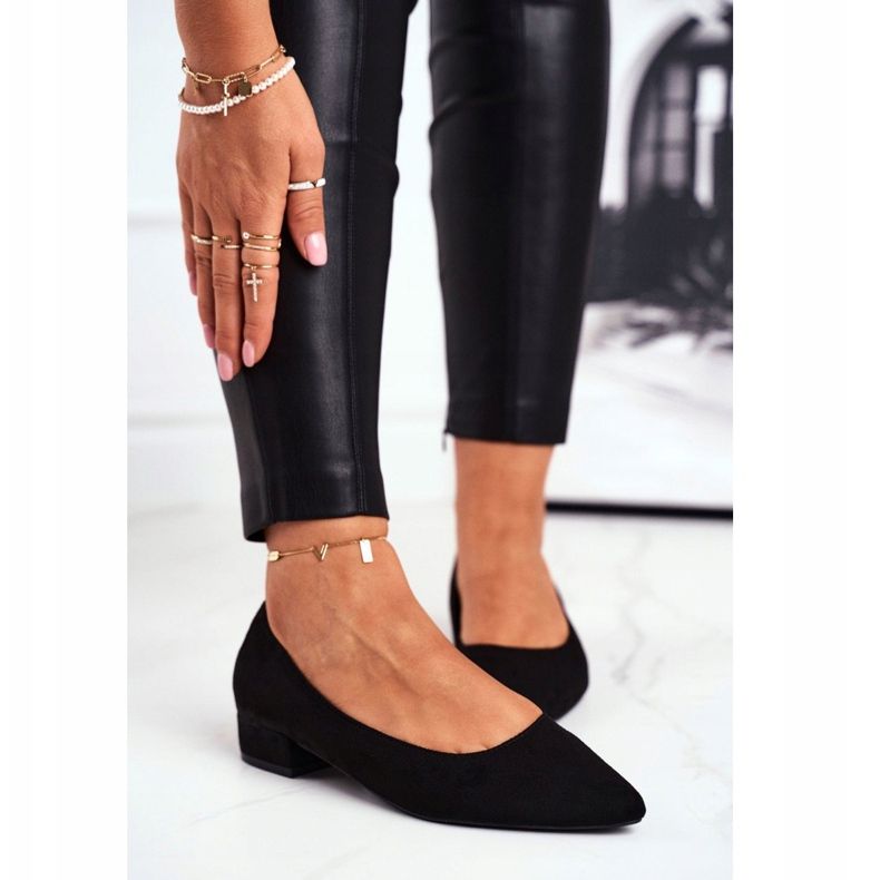 PS1 Ballerines Noires Femme En Daim Elivia 2