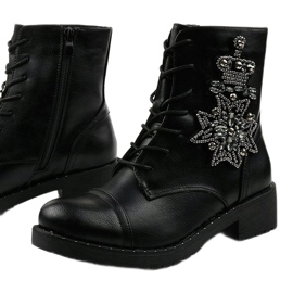Bottes noires avec décorations Shyvia M620 Noir 1