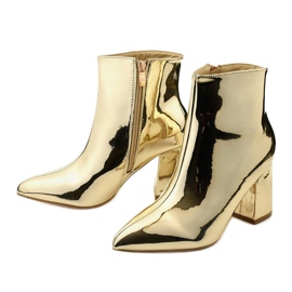 Bottines dorées sur le poteau, la fermeture éclair SY50P Gold 2