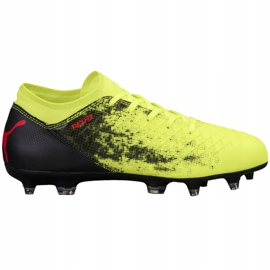 Chaussures de football Puma Future 18.4 Fg Ag Junior jaune-noir 104346 01 multicolore 1