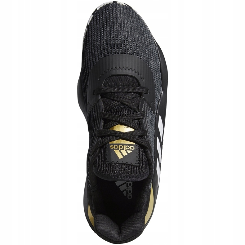 Adidas Pro Bounce 2019 Low chaussures noires et blanches EF0469 le noir le noir 1