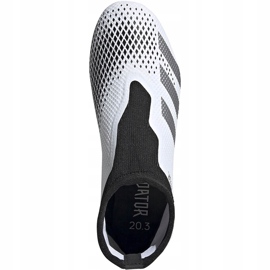 Chaussures de foot Adidas Predator 20.3 Ll Fg FW9198 blanche blanche 1 Chaussures de foot Adidas Predator 20.3 Ll Fg FW9198 blanche blanche 1