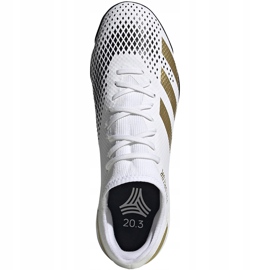 Chaussures de foot Adidas Predator 20.3 L Tf FW9189 blanc, or, noir blanc 1