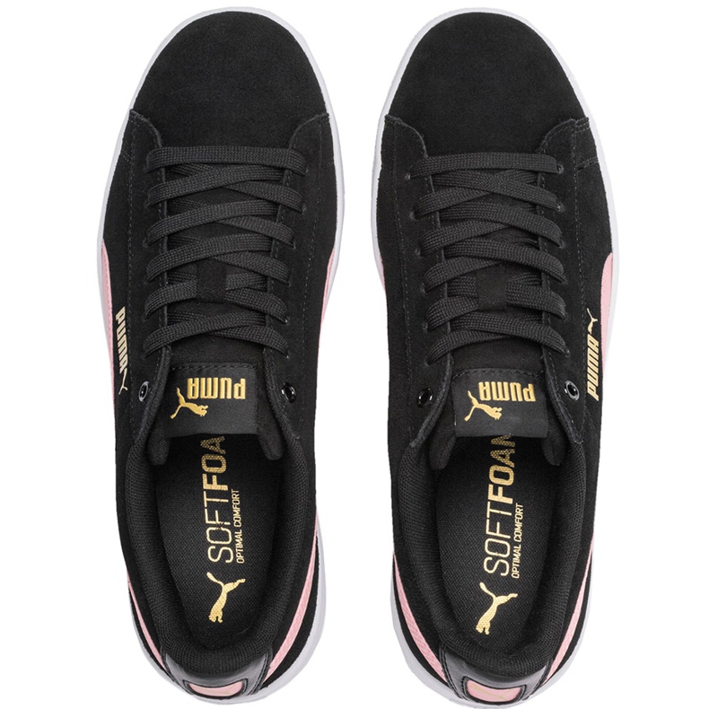 Chaussures femme Puma Vikky v2 noir et rose 369725 11 1