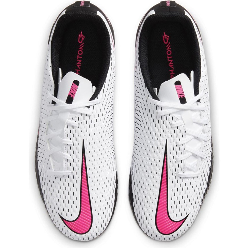Nike Jr Phantom Gt Academy FG / MG CK8476 160 chaussures de football blanche blanche 1