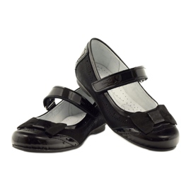 Ballerines cuir noir noeud Ren But 4202 3
