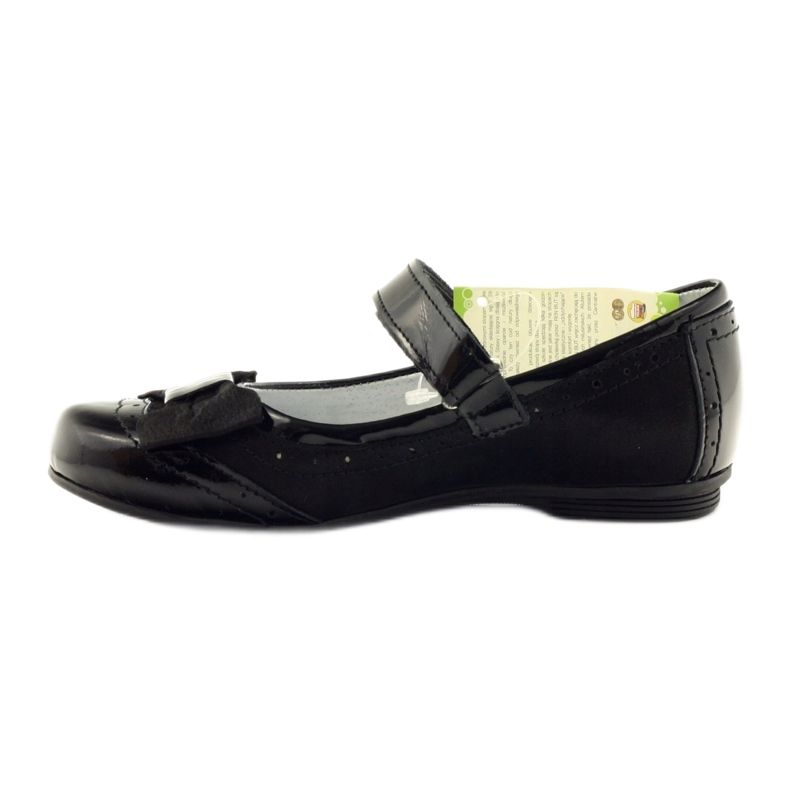 Ballerines cuir noir noeud Ren But 4202 2