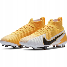 Nike Mercurial Superfly 7 Elite Fg Junior AT8034 801 chaussures de football jaune jaune 3