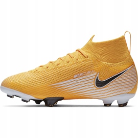 Nike Mercurial Superfly 7 Elite Fg Junior AT8034 801 chaussures de football jaune jaune 2