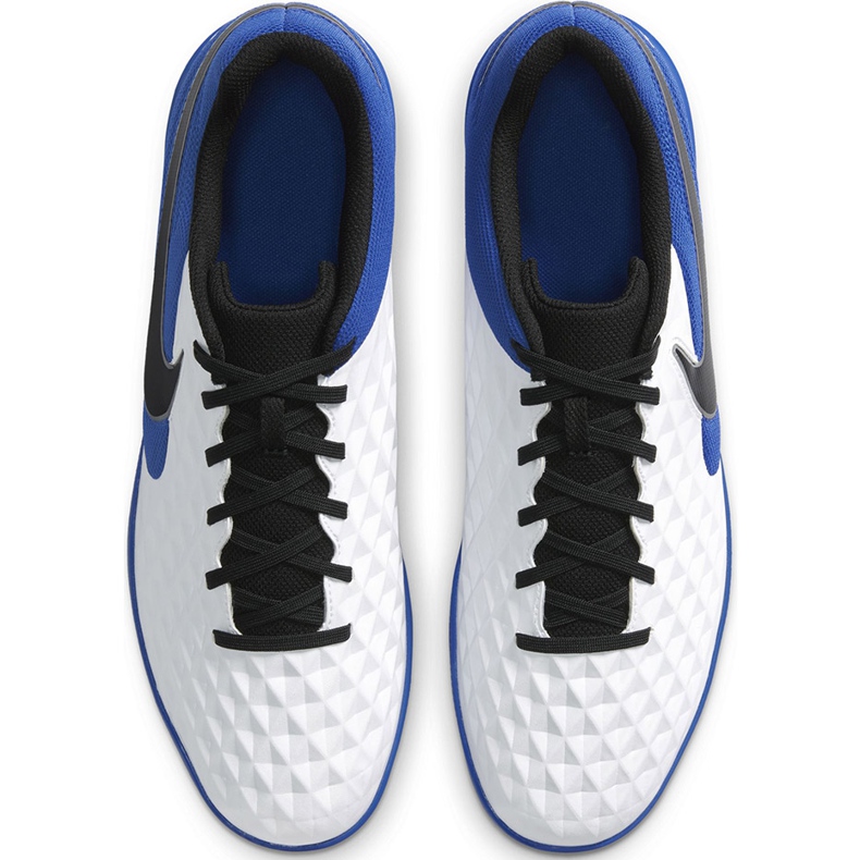 Chaussures de foot Nike Tiempo Legend 8 Club Ic AT6110 104 bleu blanche 1