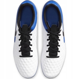 Nike Tiempo Legend 8 Club FG / MG AT6107 104 chaussures de football bleu, blanc blanc 1