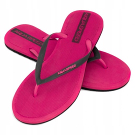Chaussons de piscine femme Aqua-speed Genoa rose col 03 noir 1