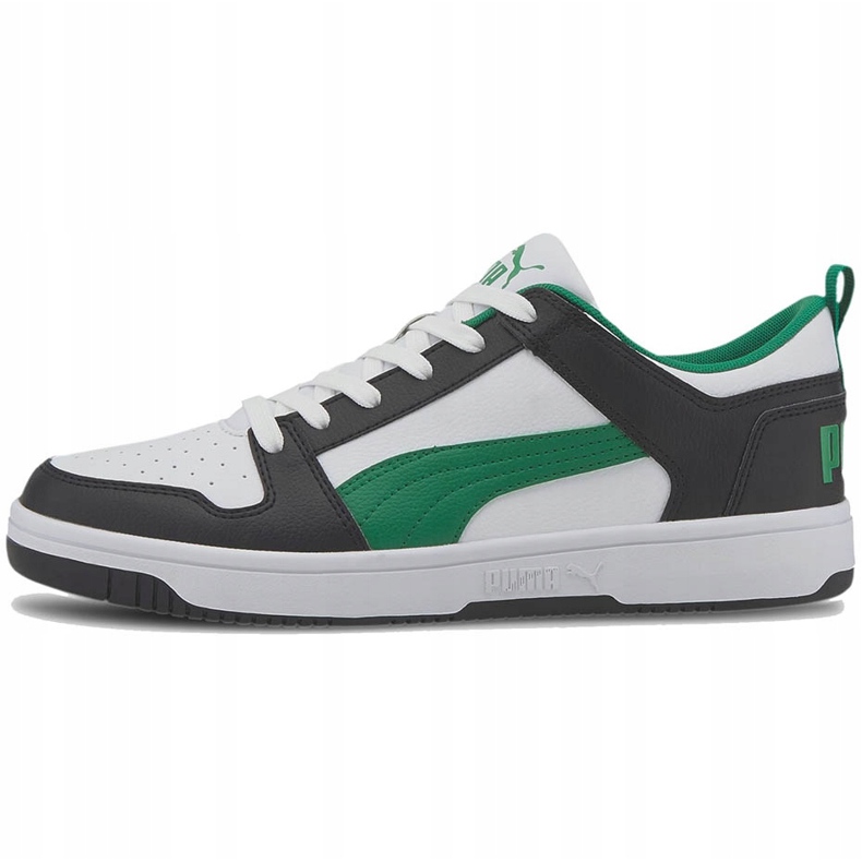 Chaussures homme Puma Rebound LayUp Lo Sl blanc-noir-vert 369866 12 blanche le noir 1