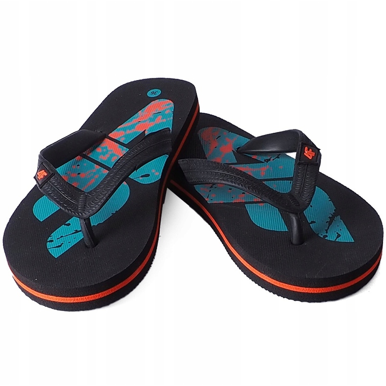 Chaussons pour garçon 4F multicolore HJL20 JKLM002 90S noir bleu orange 1