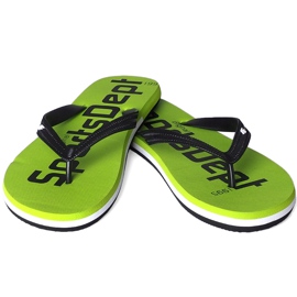 Chaussons pour hommes 4F vert fluo H4L20 KLM006 41N 1