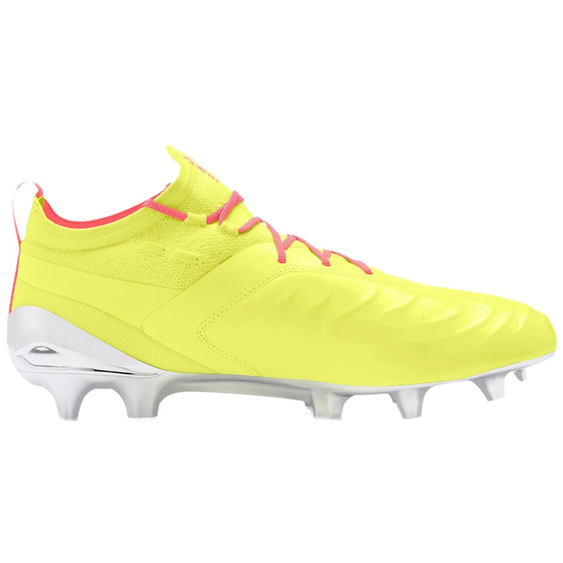 Chaussures de foot Puma One 20.1 Fg Ag 105956 01 jaune jaune 1