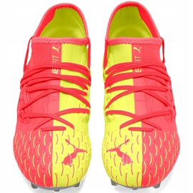 Puma Future 5.3 Netfit Osg Fg Ag 105947 01 chaussures de football pour enfants jaune 2