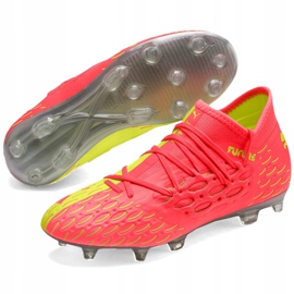 Puma Future 5.3 Netfit Osg Fg Ag 105947 01 chaussures de football pour enfants jaune 3