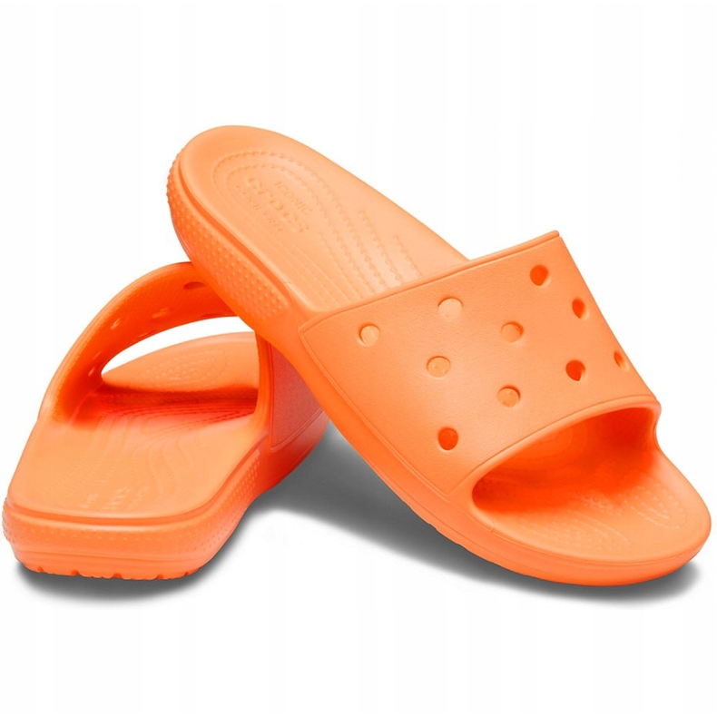 Chaussons femme Crocs Classic Slide abricot 206121 801 orange 1