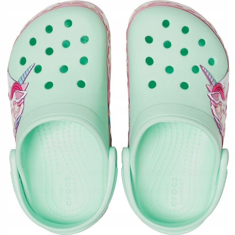 Crocs kids FunLab Unicorn Band Cg K vert 206270 3TI rose 1