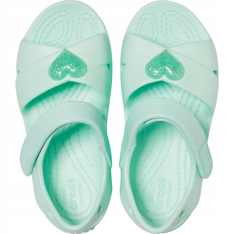 Sandales enfant Crocs Classic Cross Strap Sandal Ps neo menthe 206245 3TI vert 1