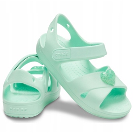 Sandales enfant Crocs Classic Cross Strap Sandal Ps neo menthe 206245 3TI vert 2