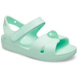 Sandales enfant Crocs Classic Cross Strap Sandal Ps neo menthe 206245 3TI vert 3