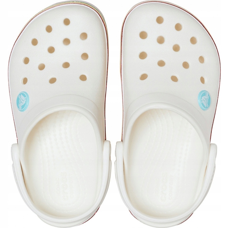 Crocs pour enfants Crocband Rainbow Glitter Clg K blanc 206151 100 1