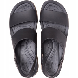 Sandales Crocs pour femmes Brooklyn Low Wedge W marron 206453 07H le noir 1